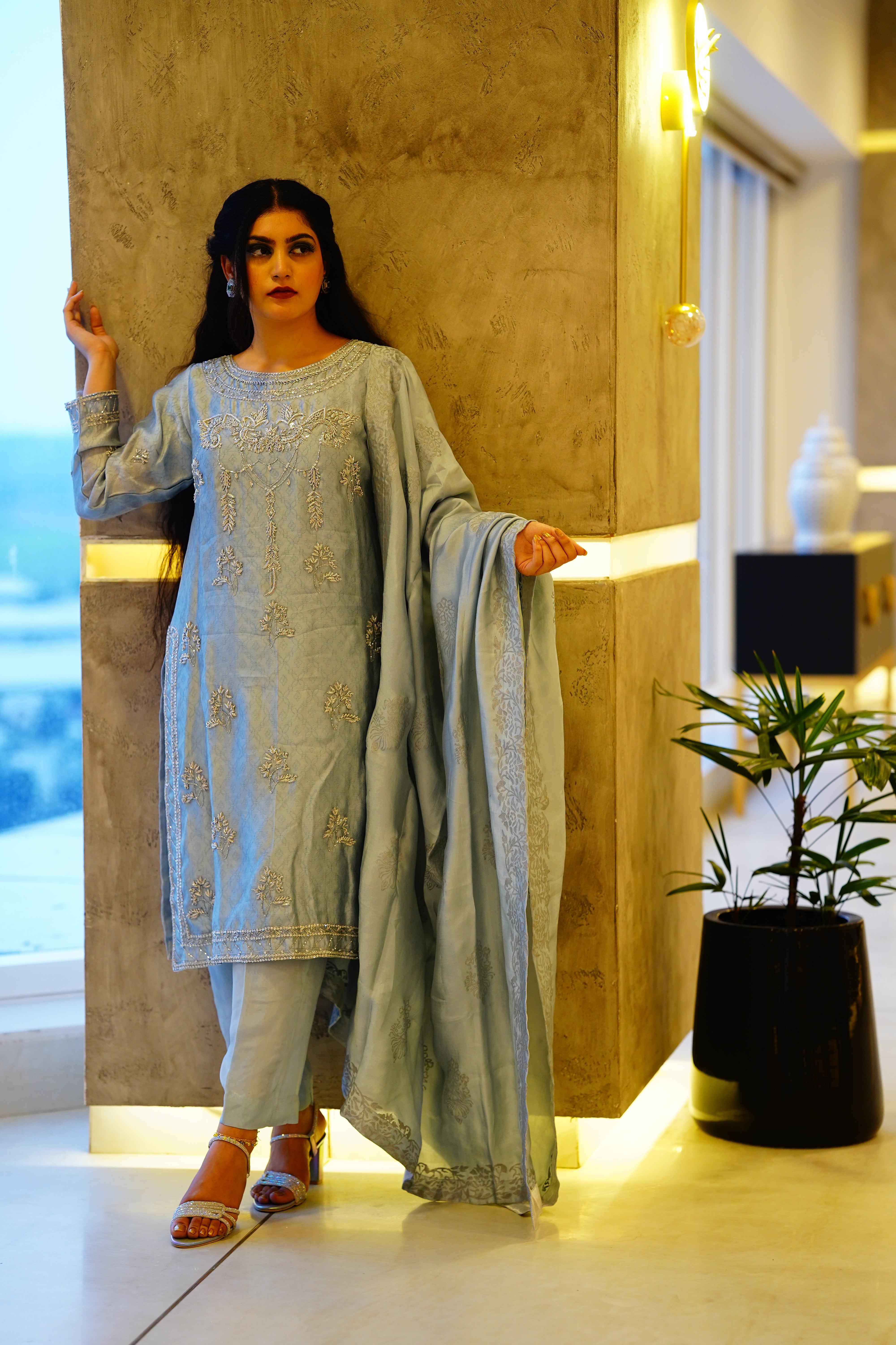 Naqshi 3pc Silk Dress USA