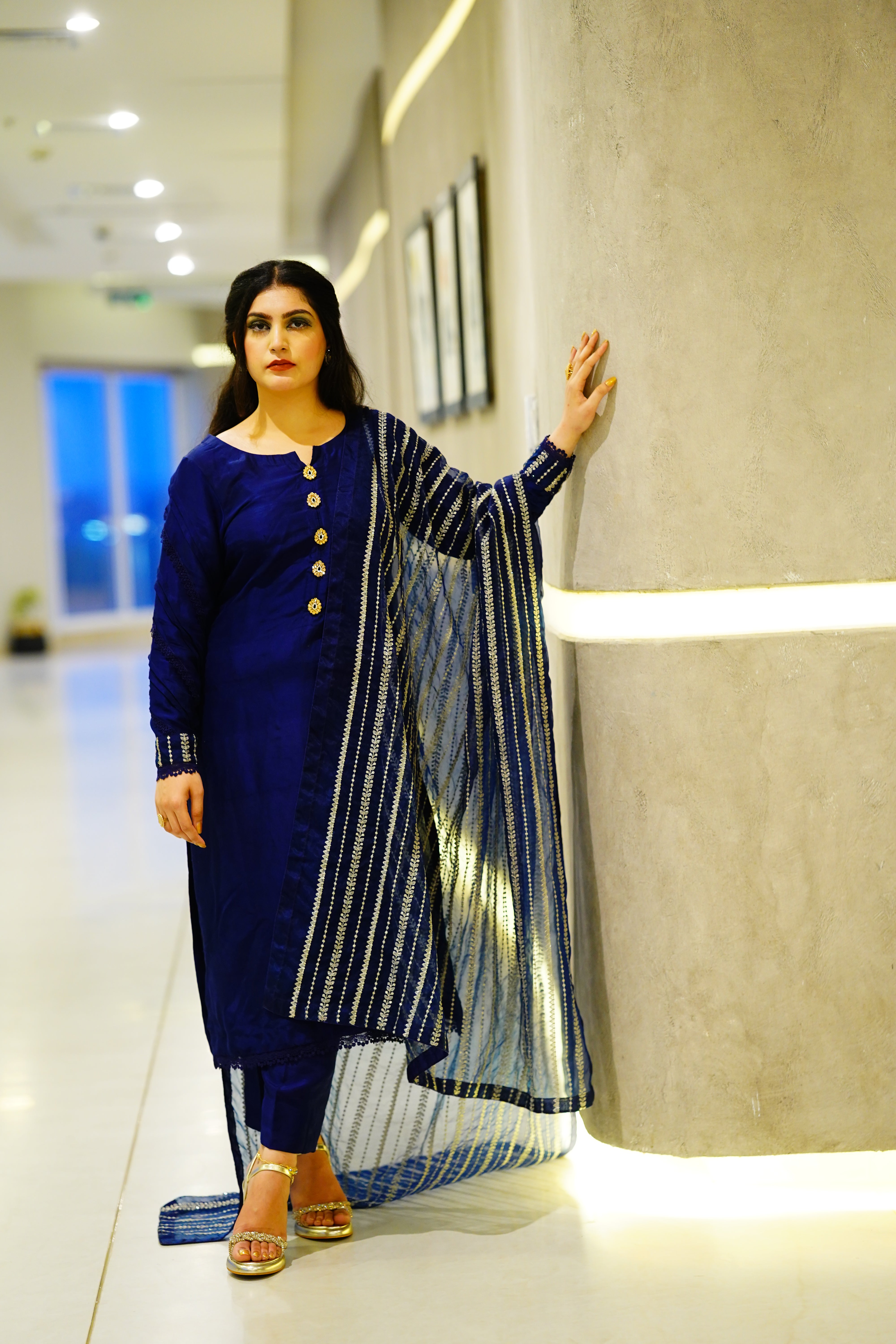 Pure Organza Dupatta with Tilla Work Embroidery