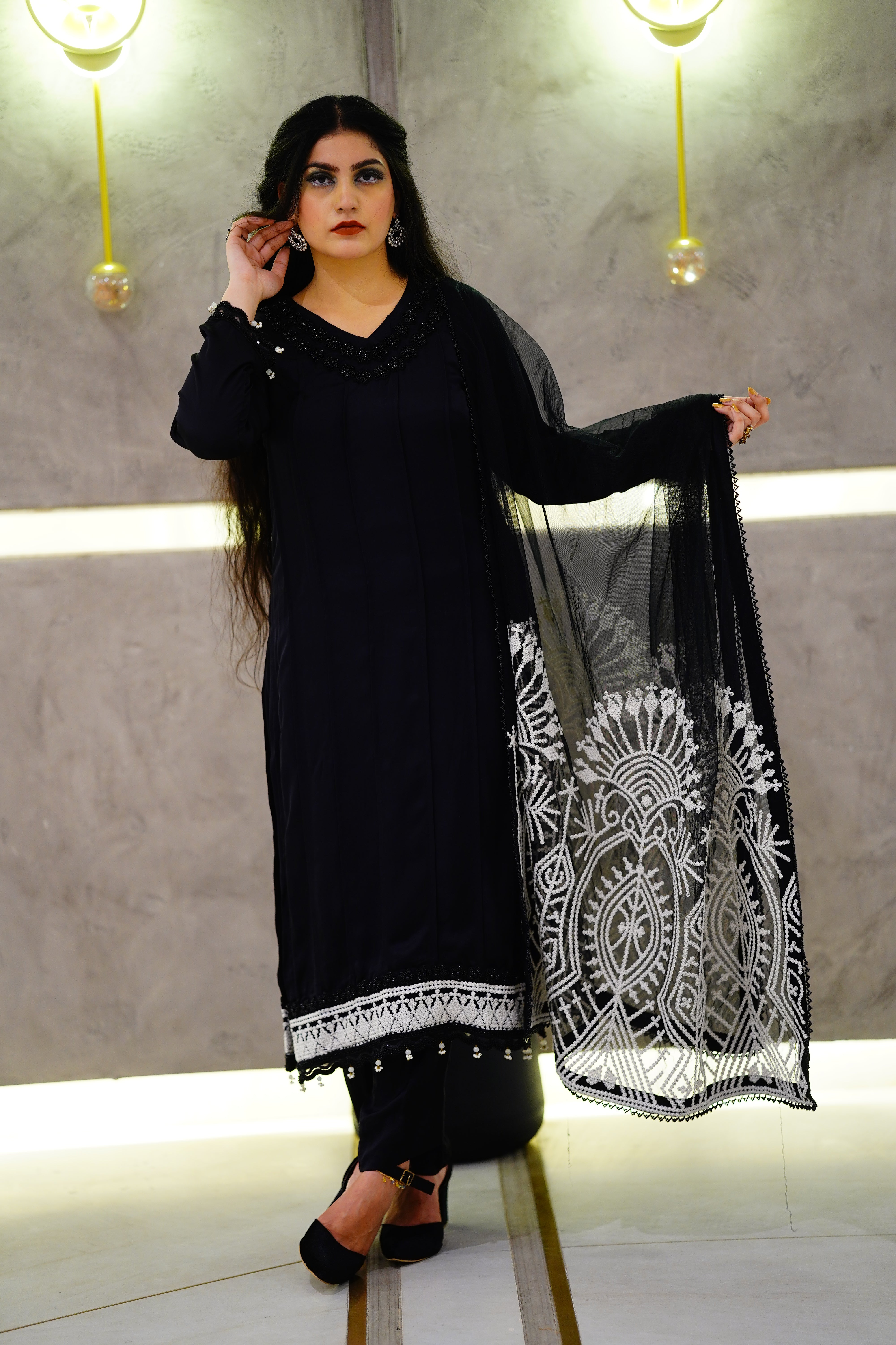 Exclusive Embroidered Shirt and Dupatta Set