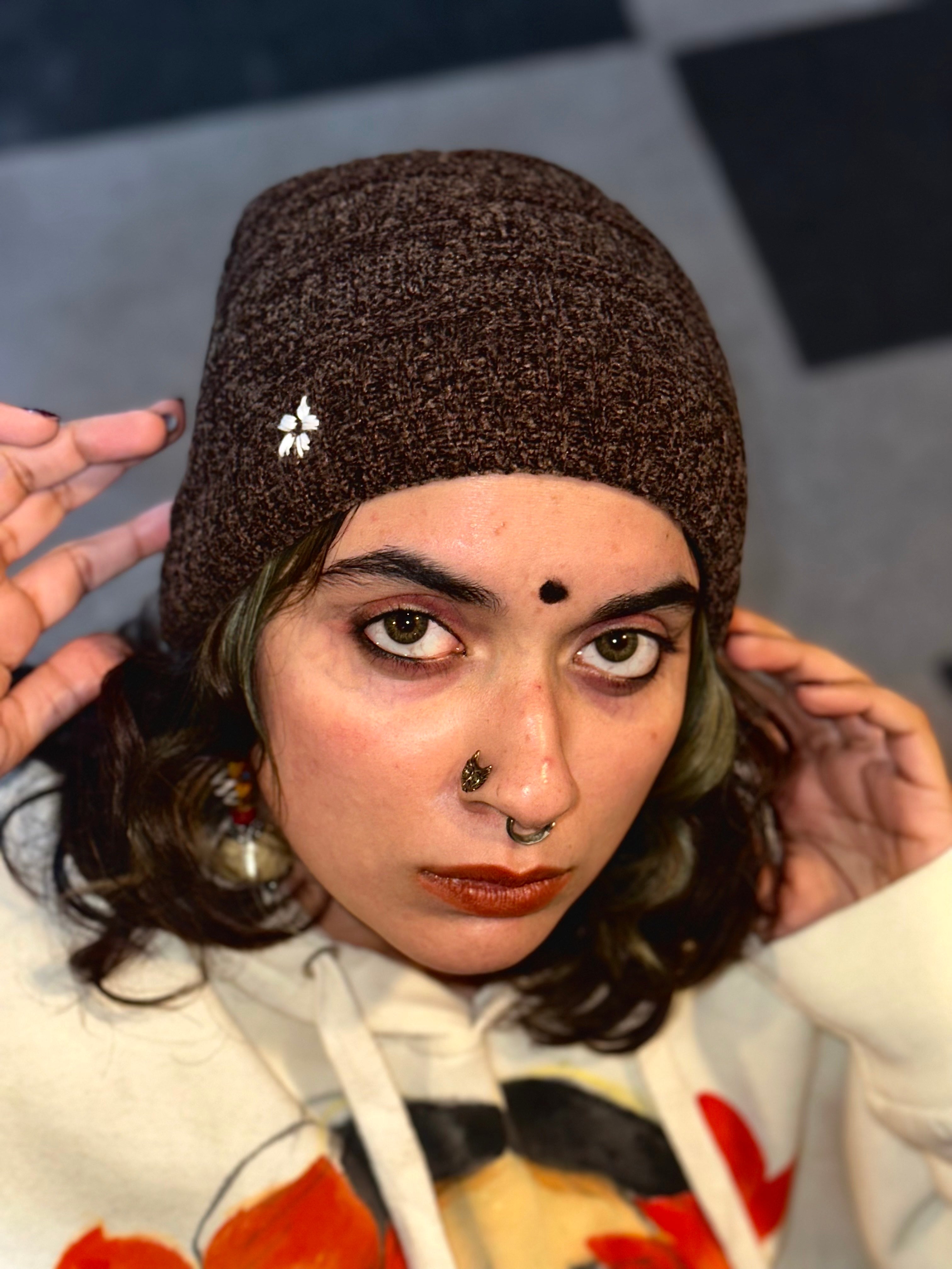 Hand Embroidered Wool Hat