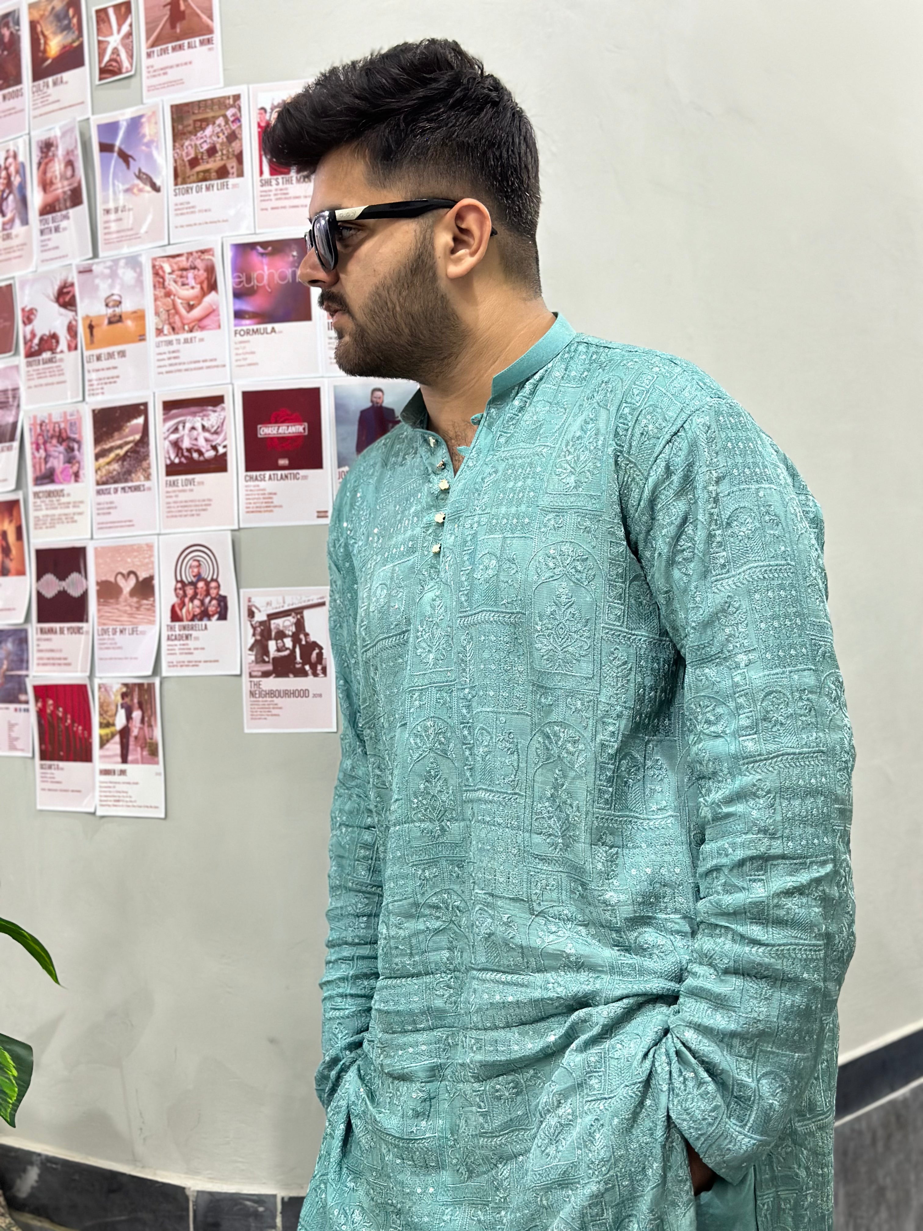 Aqua Green Kurta