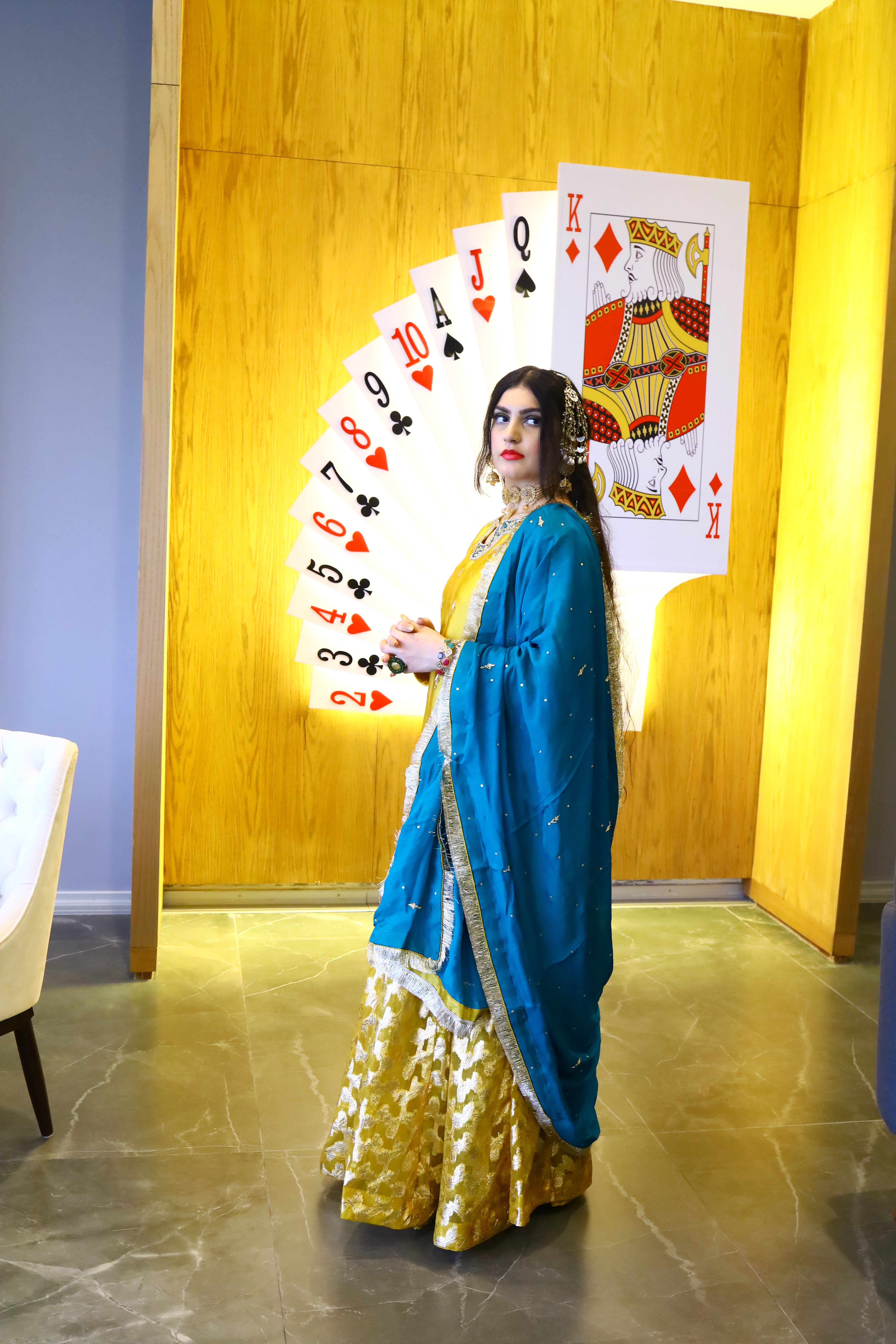 Pure Silk Dupatta with Lengha Organza Jamawar