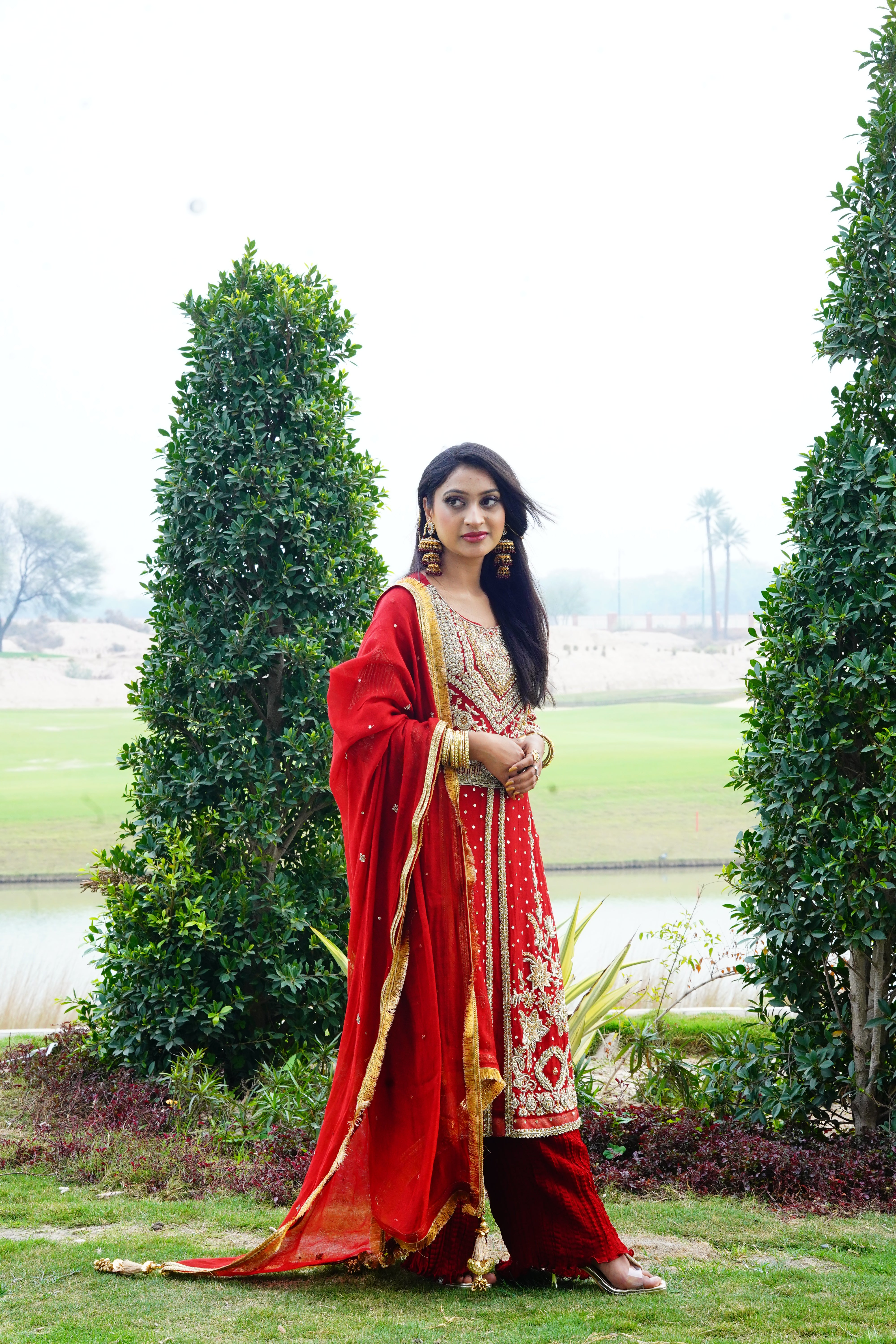 Long Naqshi Dabka Sequins Shirt With Crush Chiffon Trouser