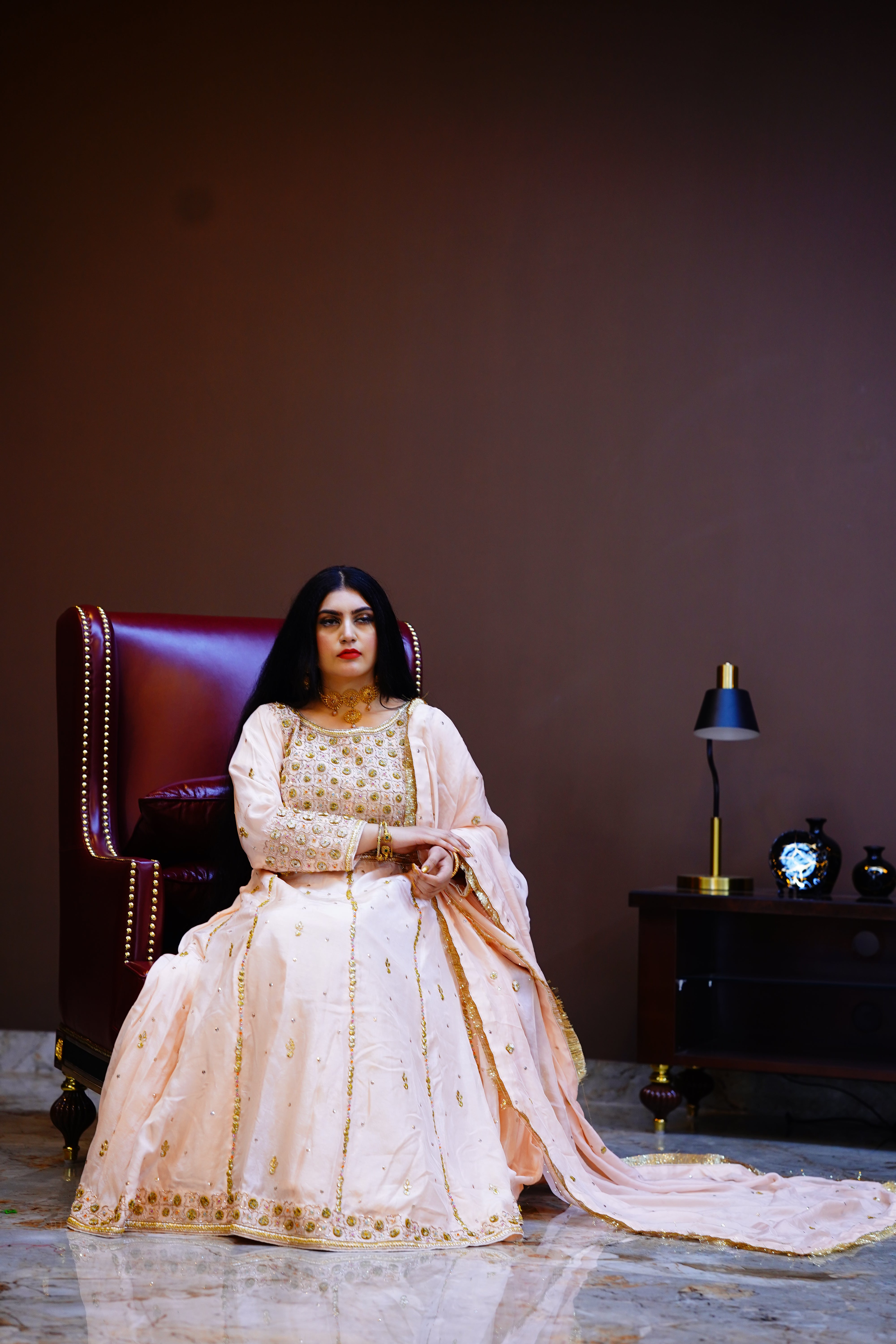 Handmade gota, Dabka & Sequin jamawar anarkali frock with sharara – couture | uaajs