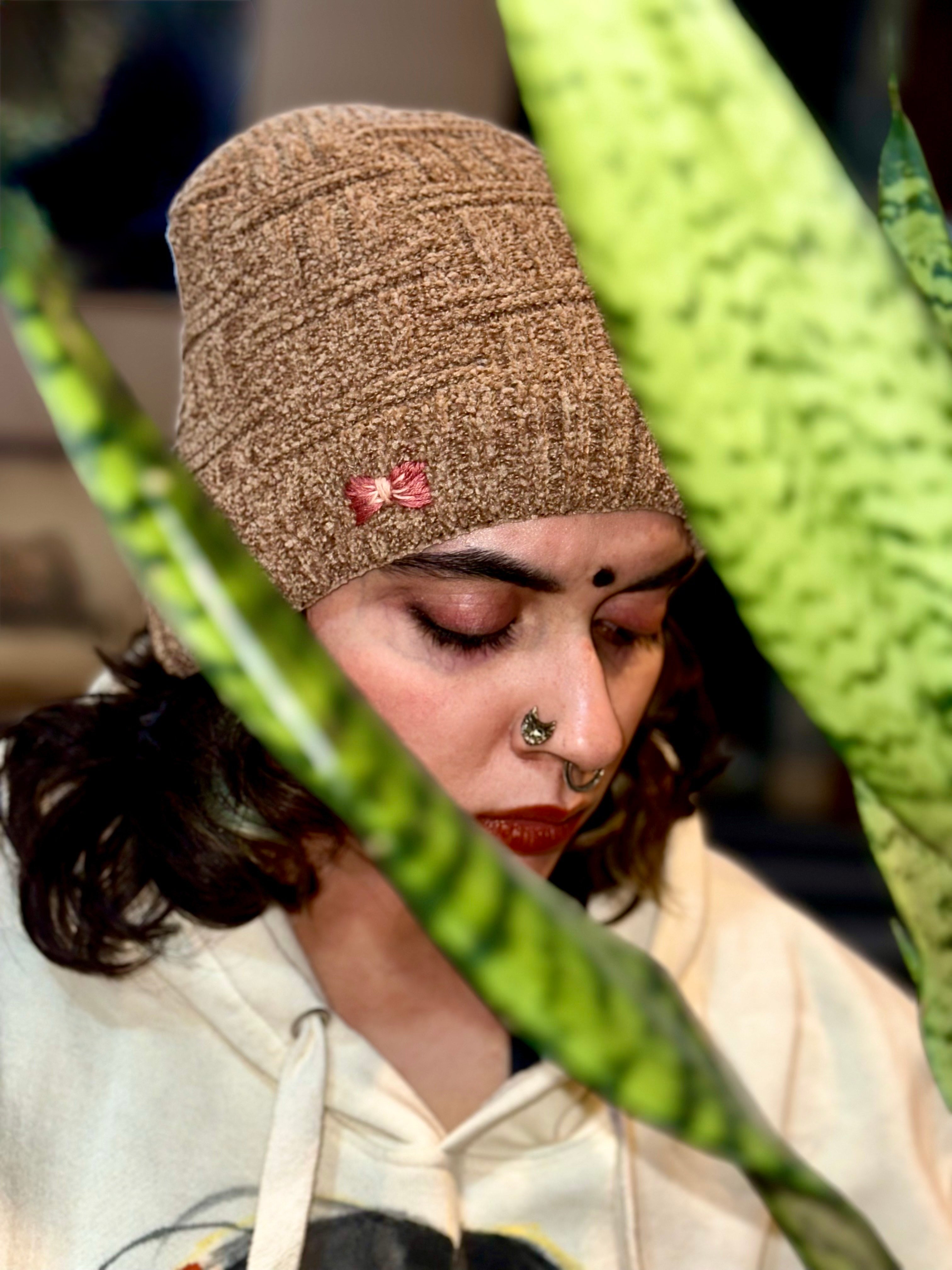 Hand Embroidered Wool Beanie | Winter Edition