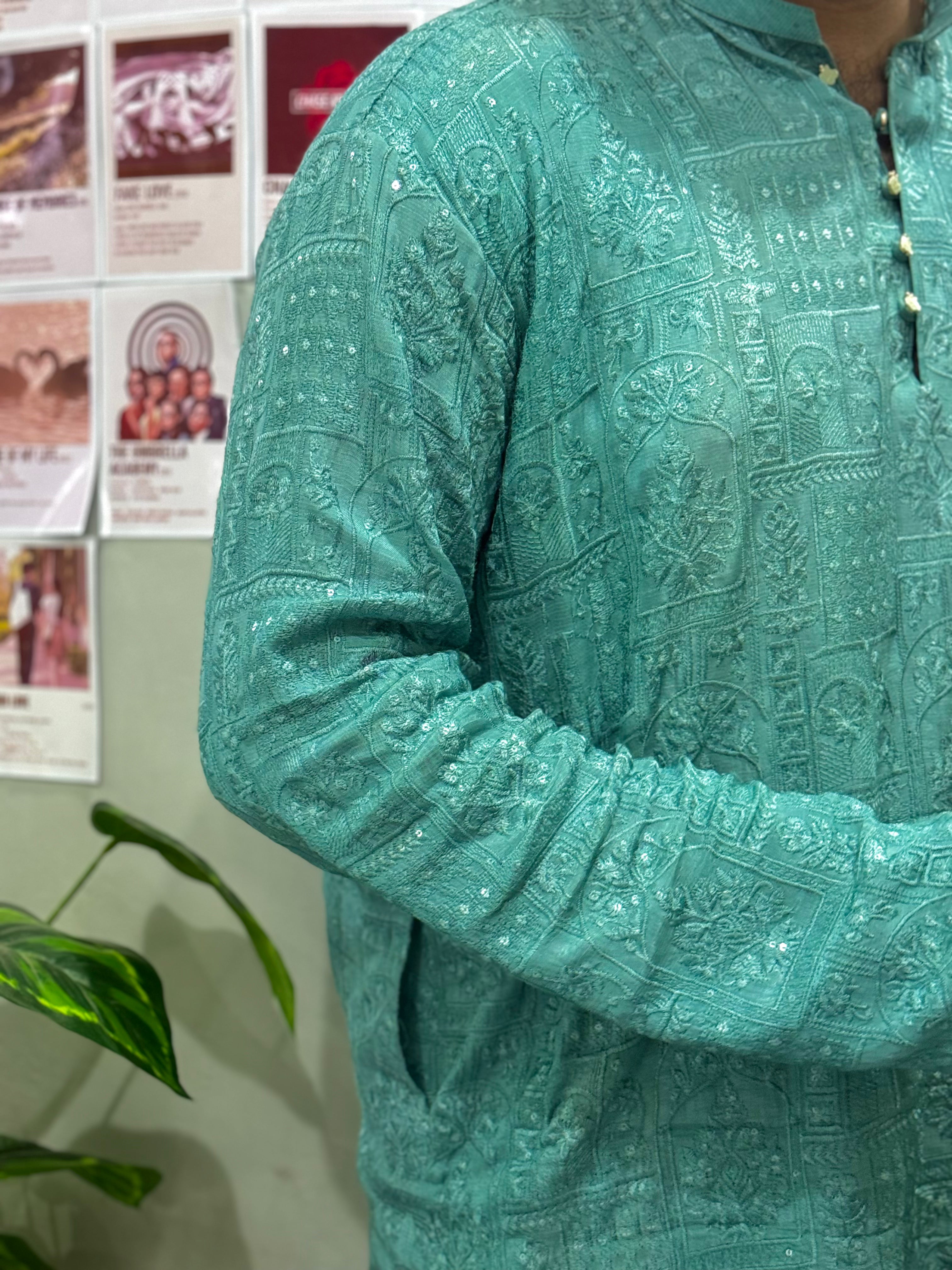 Aqua Green Kurta